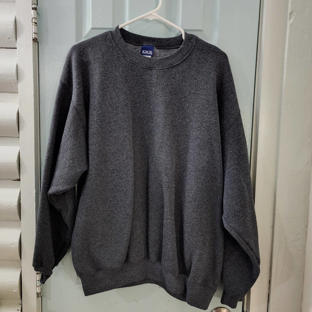 Vintage blank crewneck grey men's large usa made